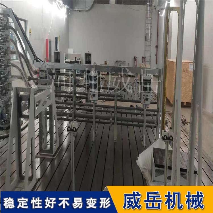 青島量具鑄鐵平臺承重20噸雙向開槽試驗臺鐵底板穩定性強